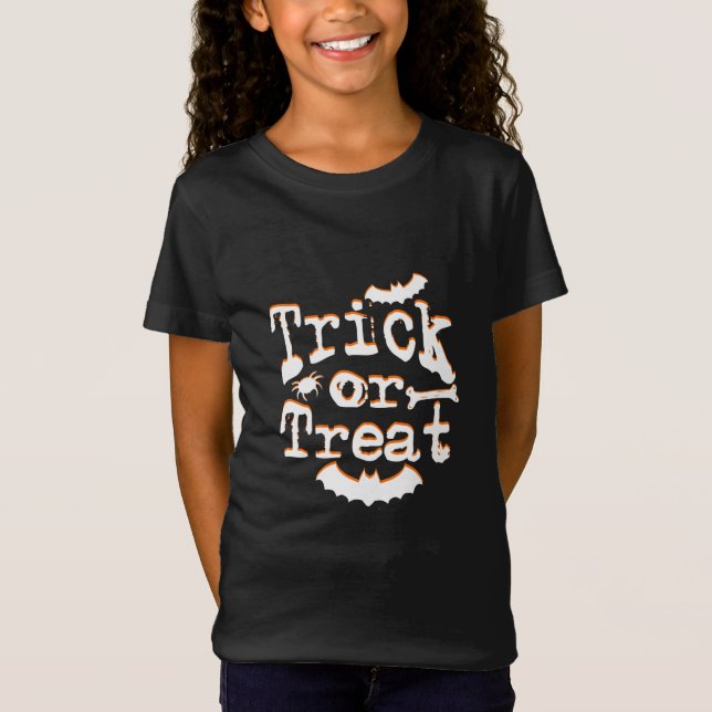 Camiseta engañar o tratar halloween (Anverso)