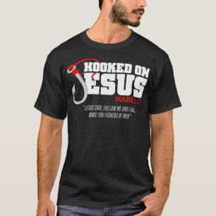Camiseta Enganchado a Jesús Marcos 117 Verso de Biblia Rel