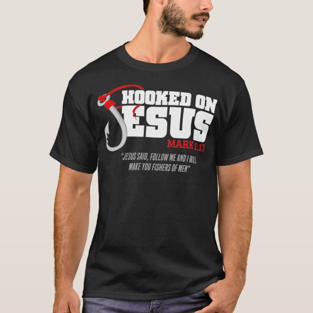Camiseta Enganchado a Jesús Marcos 117 Verso de Biblia Reli (Anverso)
