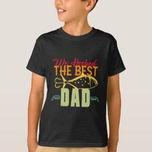 Camiseta Enganchado El Mejor Papá Pesca Señuelo Vintage Día