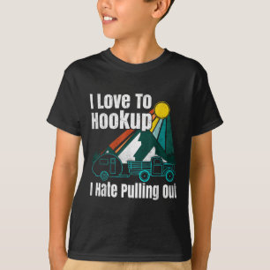 Camiseta enganche de camping Odio sacar la caravana antigua