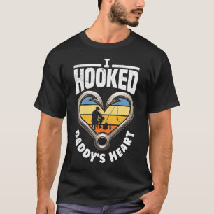 Camiseta Enganché el corazón de papá pescando con papá
