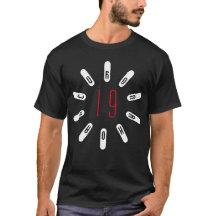 Camiseta engaño CORONA 19 letras blancas