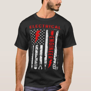 Camiseta Engi de Ingeniero Eléctrico Gráfico Retro