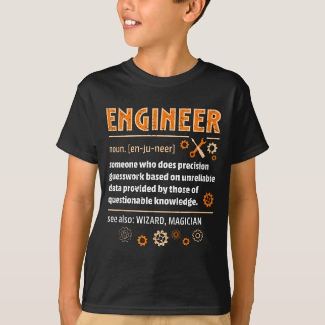 Camiseta Engineer Definition Funny Engineering Nerdy Scienc (Anverso)