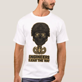 Camiseta Engineers Clear The Way Skull Helmet Tee