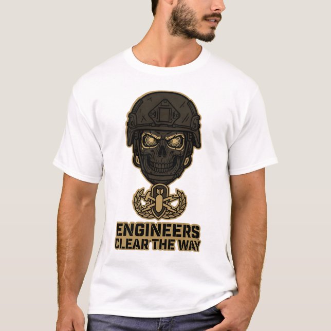 Camiseta Engineers Clear The Way Skull Helmet Tee (Anverso)