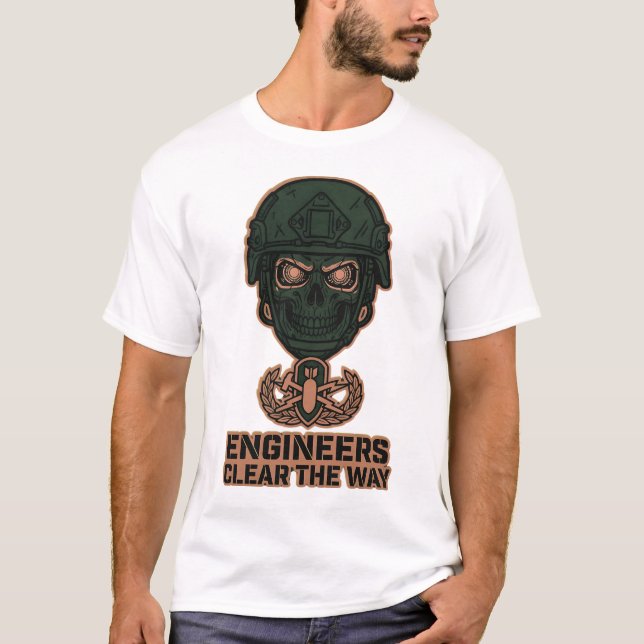 Camiseta Engineers Clear The Way Skull Helmet Tee (Anverso)