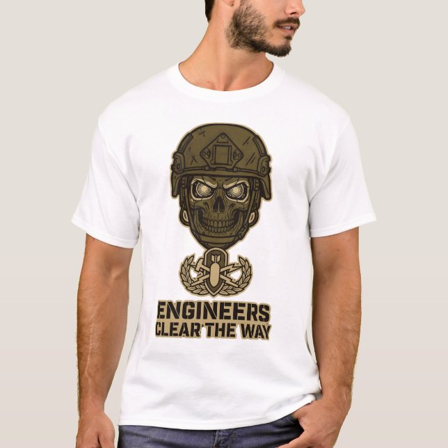 Camiseta Engineers Clear The Way Skull Helmet Tee (Anverso)