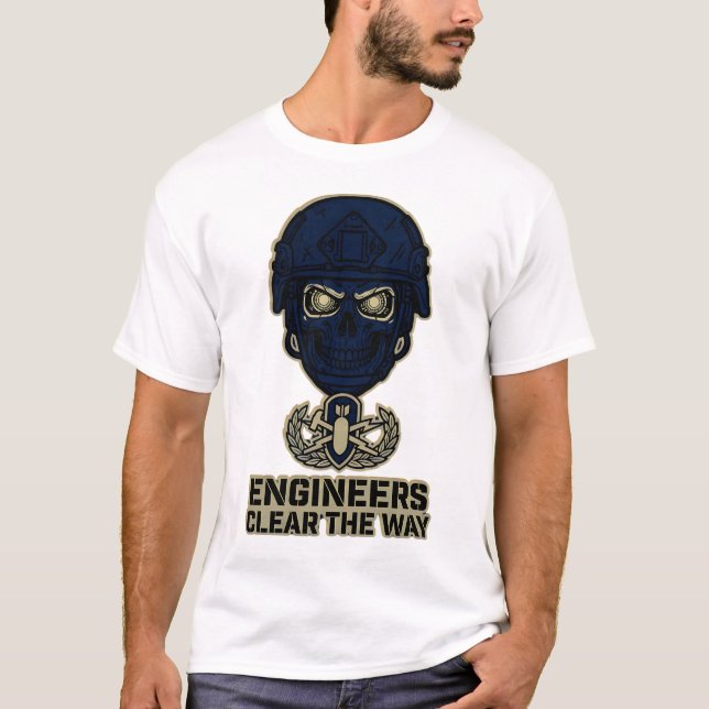 Camiseta Engineers Clear The Way Skull Helmet Tee (Anverso)