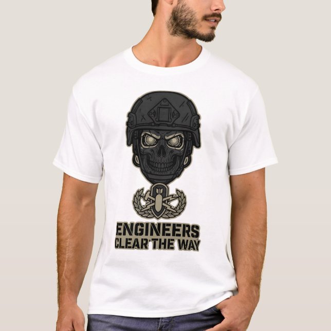 Camiseta Engineers Clear The Way Skull Helmet Tee (Anverso)