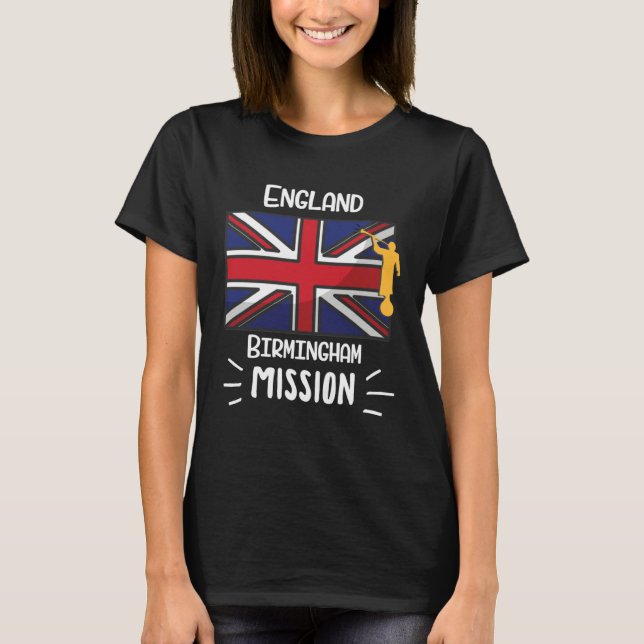 Camiseta England Birmingham Mormon LDS Mission Missionary (Anverso)