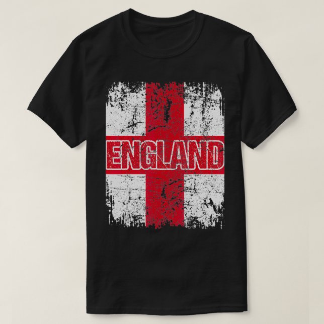 Camiseta ENGLAND Flag Vintage Distressed ENGLAND  (Diseño del anverso)