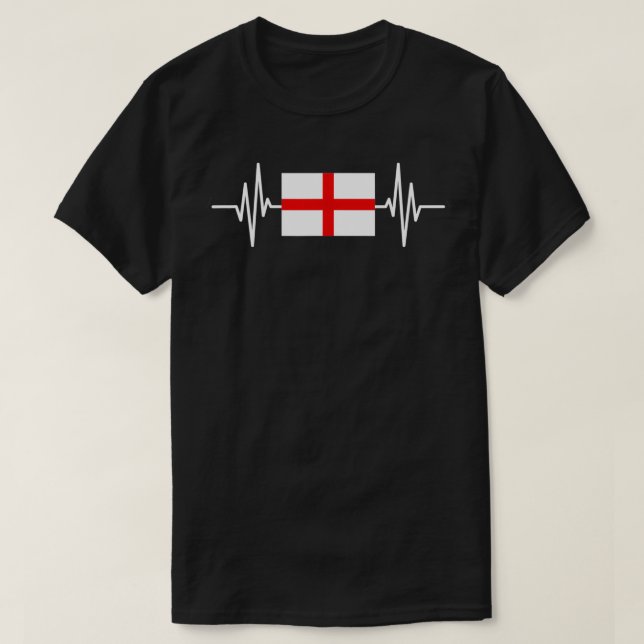 Camiseta England Heartbeat  (Diseño del anverso)