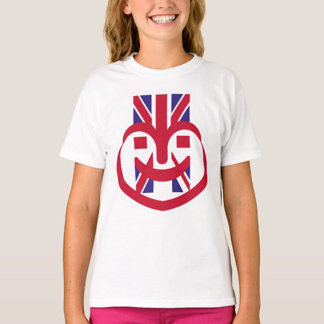 CAMISETA ENGLAND UK FACE HEART BY MASANSER (Anverso)