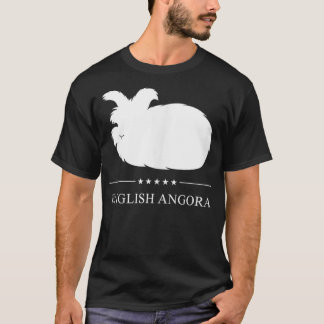 Camiseta English Angora Rabbit White Silhouette