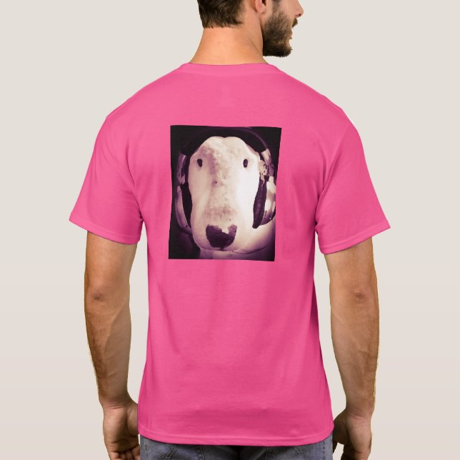 Camiseta English Bull Terrier con audífonos (Reverso)