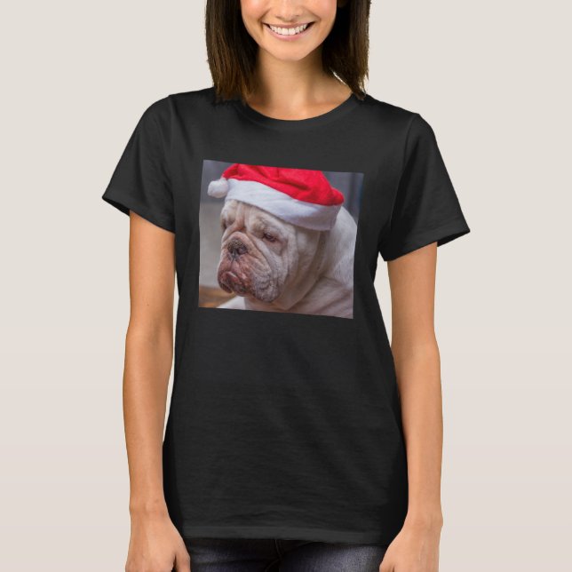 Camiseta English Bulldog Christmas Light Christmas Ugly Swe (Anverso)