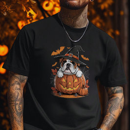 Camiseta English Bulldog Pumpkin Halloween Thanksgiving