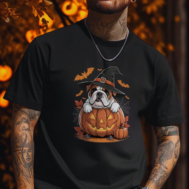 Camiseta English Bulldog Pumpkin Halloween Thanksgiving (Subido por el creador)