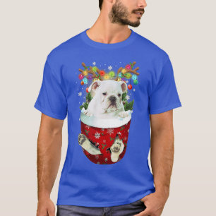 Camiseta English Bulldog Snow Pocket  Dogs Christmas Pocket