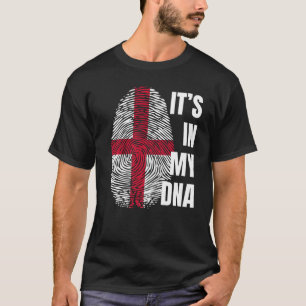Camiseta English Flag Dna Fingerprint England St George Cro