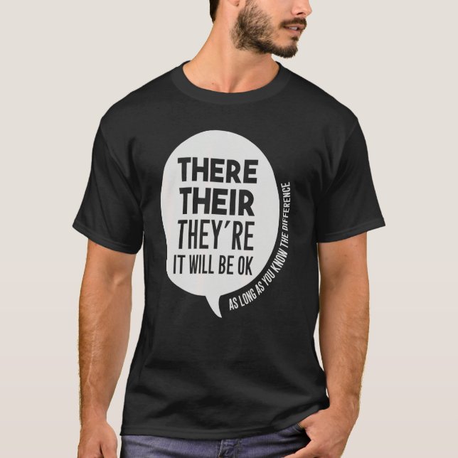 Camiseta English Grammar Elementary School Teacher Their Th (Anverso)
