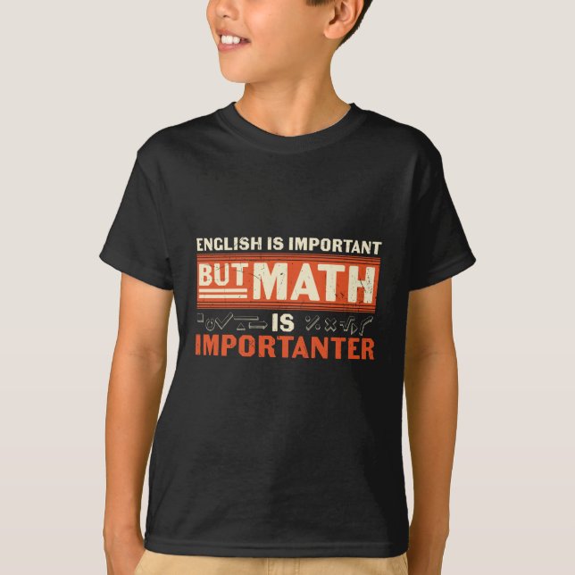 Camiseta English is Important But Math is Importanter (Anverso)