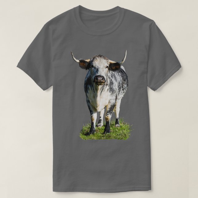 Camiseta English Longhorn Cow  (Diseño del anverso)