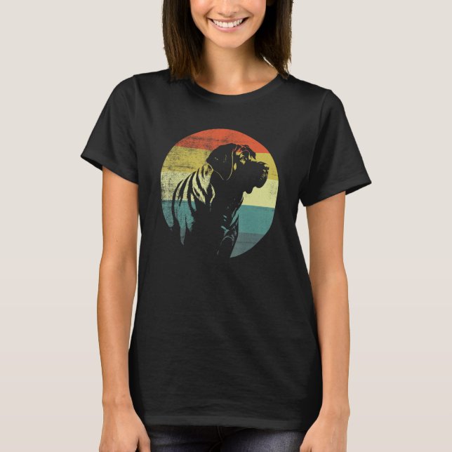 Camiseta English Mastiff Dog Retro Design (Anverso)