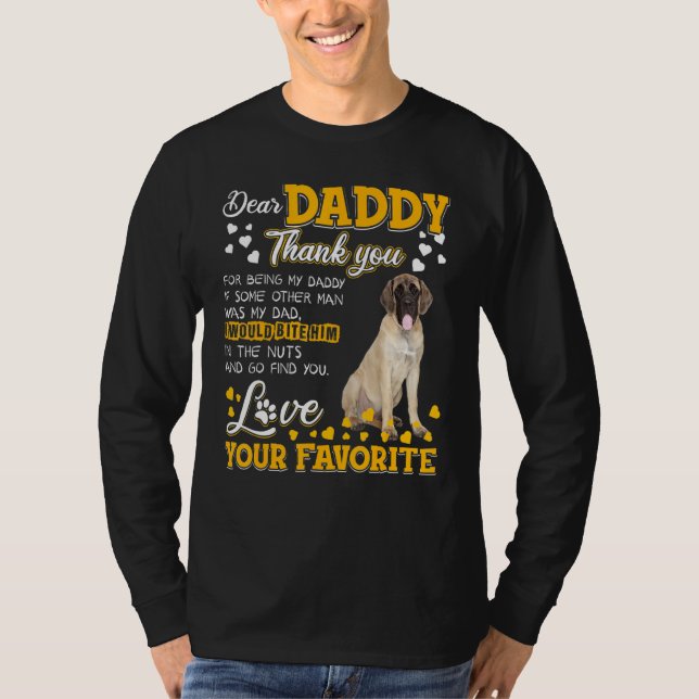 Camiseta English Mastiff Querido Papi Gracias Por Ser Mi (Anverso)