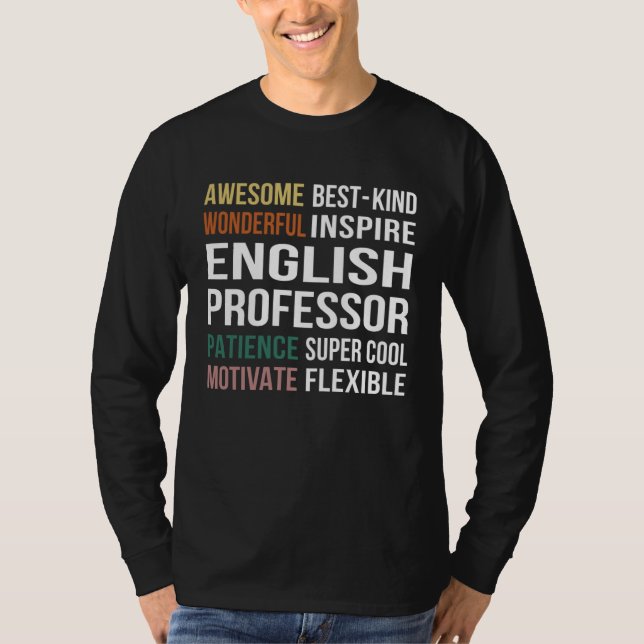 Camiseta English Professor  Appreciation (Anverso)