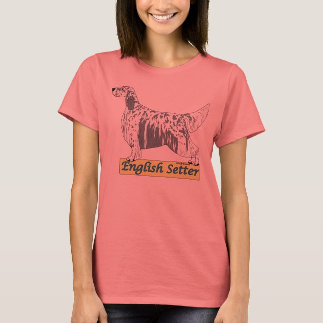 Camiseta English Setter-blue belton (Anverso)