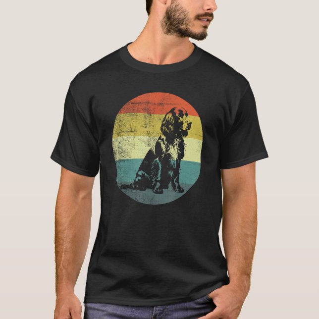 Camiseta English Springer Spaniel Dog Retro Design (Anverso)