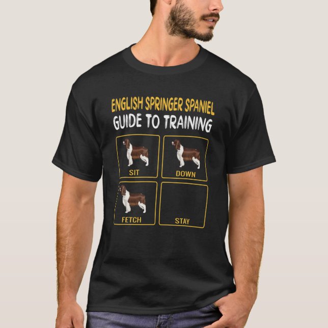Camiseta English Springer Spaniel Guide To Training Dog Obe (Anverso)