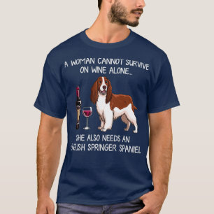 Camiseta English Springer Spaniel y wine Funny dog