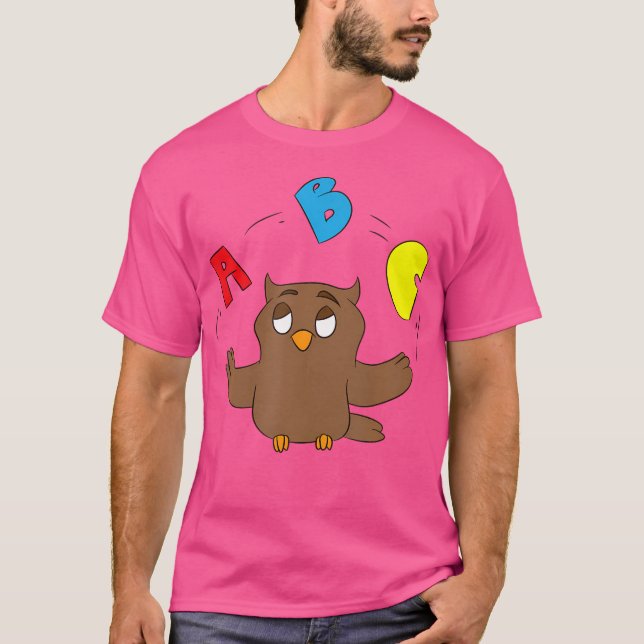 Camiseta English Teacher Juggling Design Owl Teacher (Anverso)
