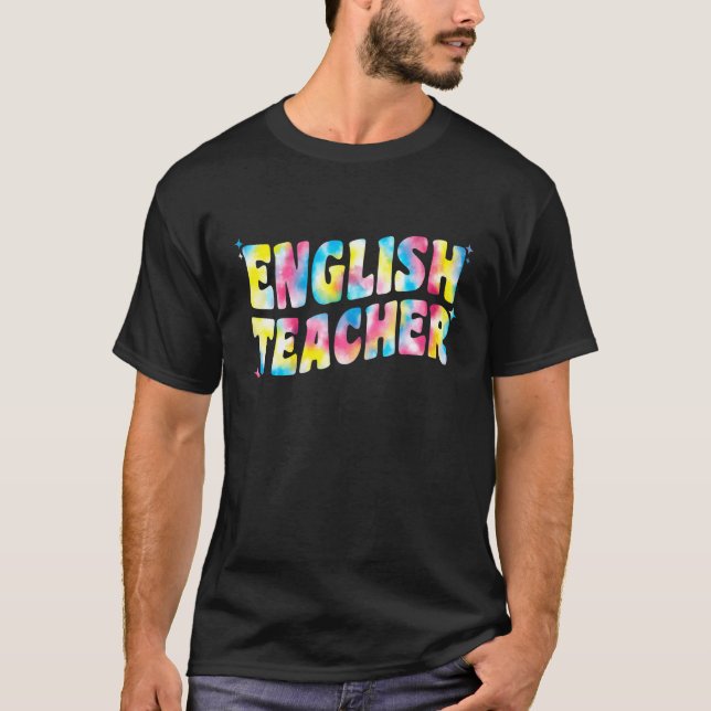 Camiseta English Teacher Teachers Tie Dye For Women High Sc (Anverso)