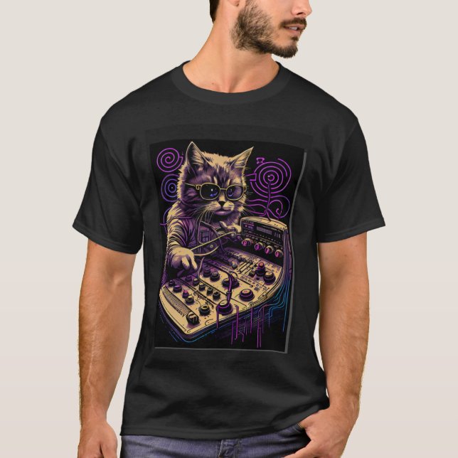 Camiseta Engranaje de estudio de sintetizador análogo de si (Anverso)