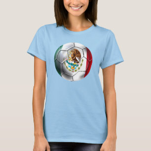 Camiseta Engranaje de la bandera mexicana del balón de