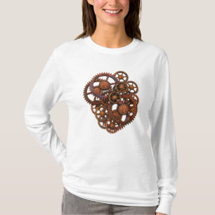 Camiseta Engranajes metalizado oxidados de Steampunk con