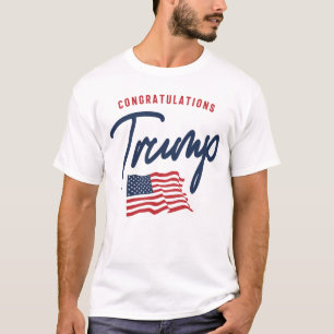 Camiseta Enhorabuena Bandera estadounidense Trump