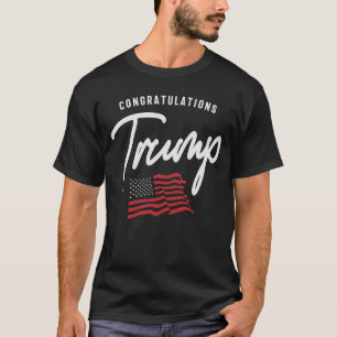 Camiseta Enhorabuena Bandera estadounidense Trump