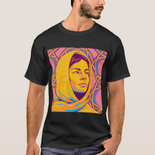 Camiseta Enigmatic Brazilian Woman in Vibrant Pop Art