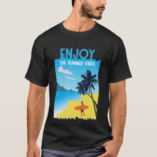 Camiseta Enjoy the Summer Vibes Tropical Beach Summer Vacat