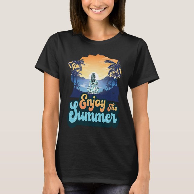 Camiseta Enjoy The Summer Vibes Vacation Humorous Saying (Anverso)
