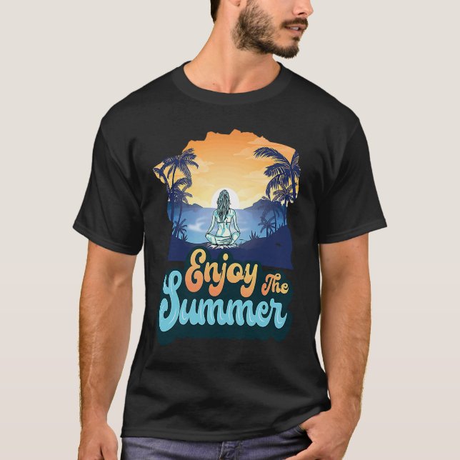 Camiseta Enjoy The Summer Vibes Vacation Humorous Saying (Anverso)