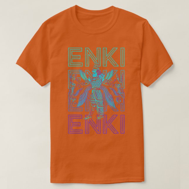 Camiseta Enki Ancient God Sumerian Mythology Ancient Deity  (Diseño del anverso)