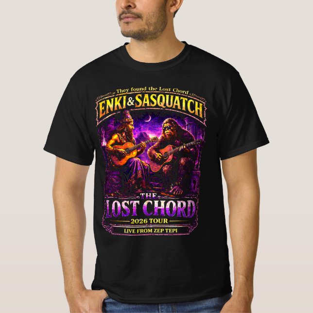 Camiseta Enki y Sasquatch la gira Lost Chord (Anverso)