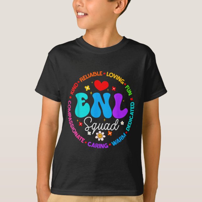 Camiseta Enl Squad Teacher Squad English New Language Crew  (Anverso)